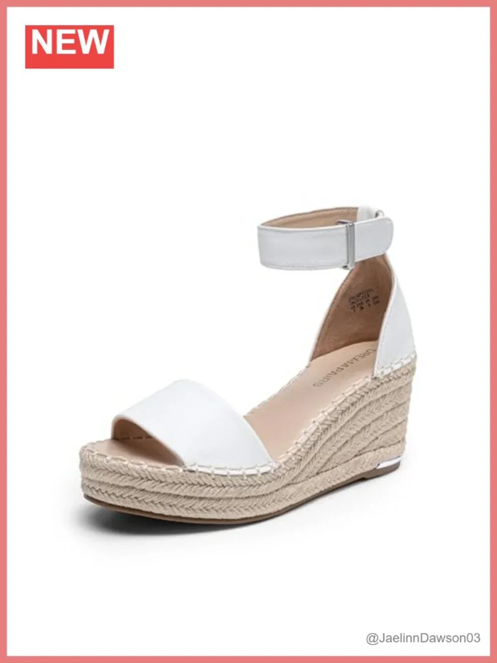 Wedge Platform Summer Sandals with Raffia Wedge Heel & Ankle Strap